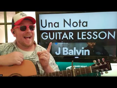 How To Play Una Nota Guitar J Balvin SECH // easy guitar tutorial beginner lesson chords