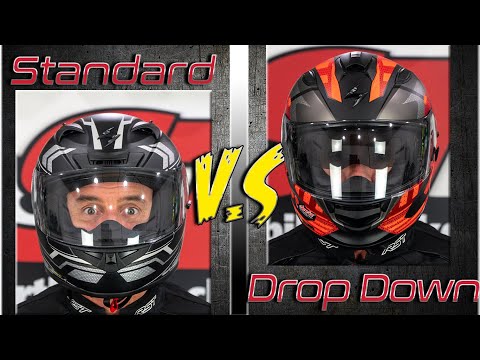 The difference between helmets with or without a drop down inner shield | Sportbike Track Gear
