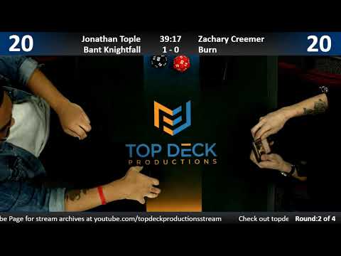 Modern w/ Commentary 10/30/18: Jonathan Tople (Bant Knightfall) vs. Zachary Creemer (Burn)