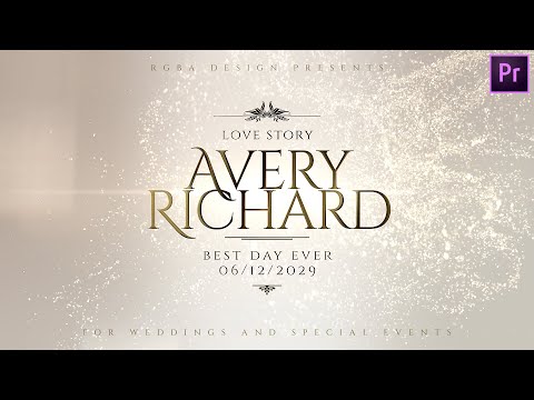 Wedding Story Slideshow for Premiere Pro | MOGRT [ perfect for elegant opener or clean slideshow  ]