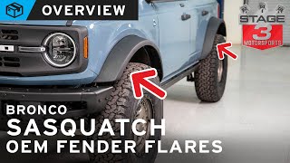 21-24 Bronco Ford OEM Sasquatch Fender Flares Overview