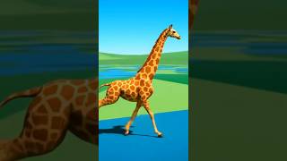 Extreme Animal Run Challenge! Giraffe, Tiger, Lion & Gorilla 🦒🐅🦁🦍🔥 #shorts #animals