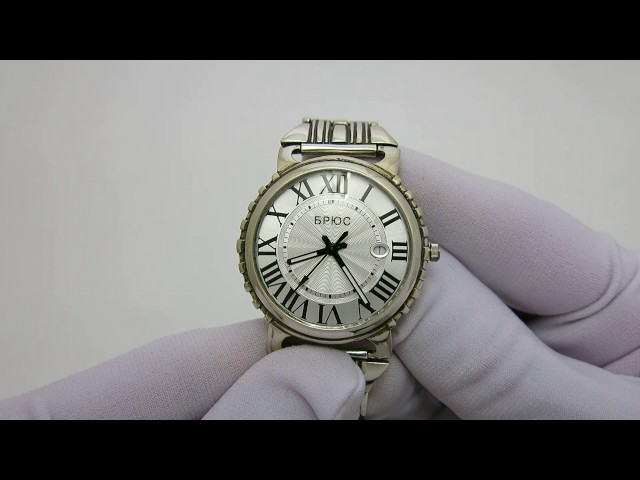 Чоловічий срібний годинник 0539 Відео огляд