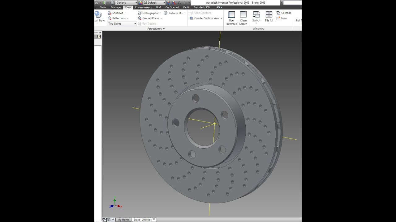 Autodesk Inventor tutorial - Disk brake