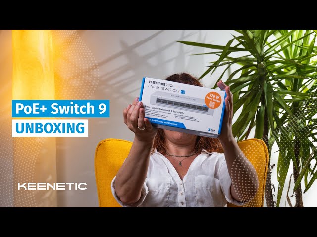 Commutateur Keenetic PoE+ 9 KN-4710 : 9 ports Gigabit au total + 8 ports PoE+, puissance maximale : 120 W video