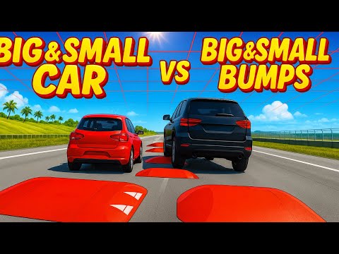 Big & Small Cars vs Small to Giant Speed Bumps 😱 BeamNG.Drive