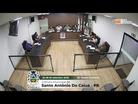 26ª Sessão Ordinária de 08 de setembro 2026.