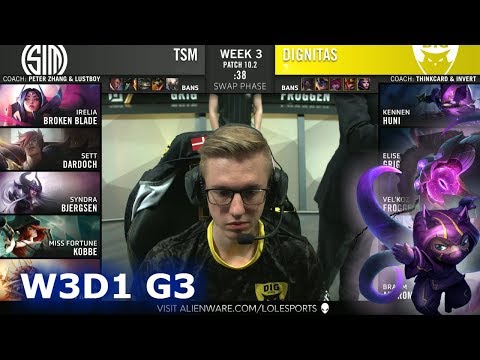 TSM vs Dignitas | Week 3 Day 1 S10 LCS Spring 2020 | TSM vs DIG W3D1
