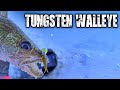 Video Thumbnail for Slamming WALLEYE Ice Fishing with Tungsten Jig!! (FishPro Underwater Camera)