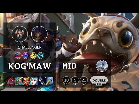 Kog'Maw Mid vs Galio - NA Challenger Patch 10.13