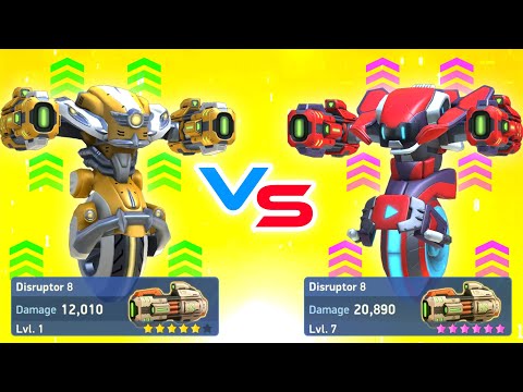 Killshot Disruptor 8 - Base Vs Max Lvl - Mech Arena