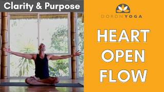 Heart Opening Yoga for Clarity & Purpose, Deep Backbend Flow + Meditat