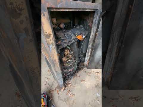 Browning Prosteel gun safe opened after a total loss house fire. #locksmith #safes #security #safe