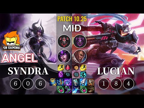 SN Angel Syndra vs Lucian Mid - KR Patch 10.25