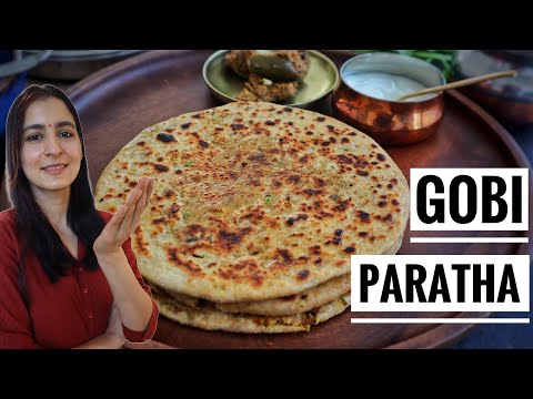 Stuffed flatbread with spicy cauliflower filling – Simply delicious! Indian cooking