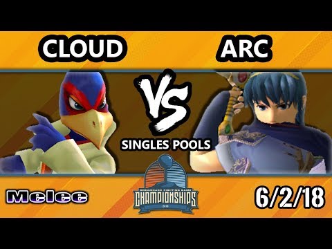 DHATX18 SSBM - Cloud (Falco) Vs. Arc (Marth) - Smash Melee Pools R2