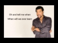 Lionel Richie - Love Will Conquer All (with lyrics on screen)