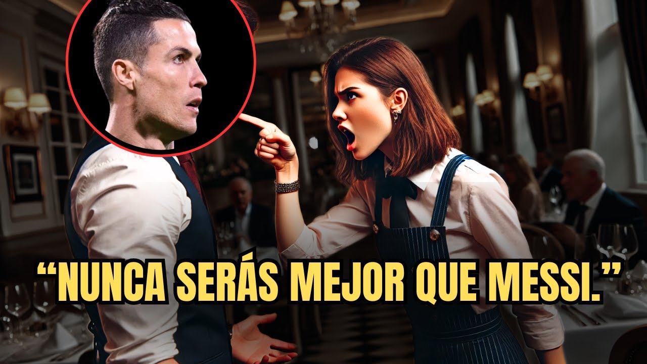 MESERA FANÁTICA DE MESSI INSULTA A CRISTIANO RONALDO EN UN RESTAURANTE – ¡SU RESPUESTA SORPRENDE!