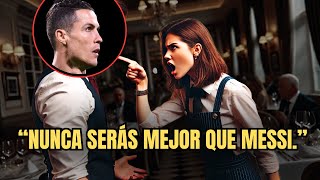 MESERA FANÁTICA DE MESSI INSULTA A CRISTIANO RONALDO EN UN RESTAURANTE – ¡SU RESPUESTA SORPRENDE!
