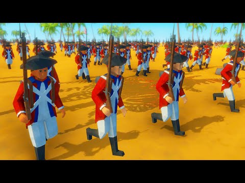 Red Coat Army BEACH LANDING! - Rise of Liberty: Battle Simulator