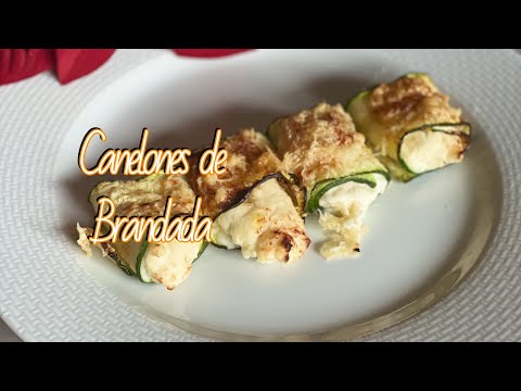 CANELONES DE CALABACÍN CON BRANDADA DE BACALAO EN AIR FRYER