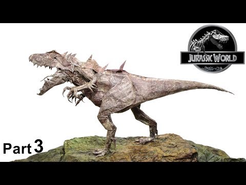 Origami Indominus Rex (Jason Ku) part 3 Jurassic World Dinosaur Video