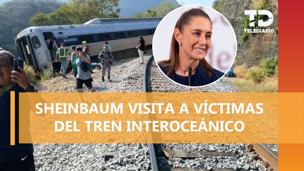 Claudia Sheinbaum se reúne con víctimas del descarrilamiento del Tren Interoceánico en Oaxaca