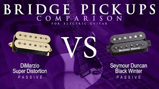 Video thumbnail for DiMarzio SUPER DISTORTION vs Seymour Duncan BLACK WINTER - Passive Bridge Guitar Pickup Comparison by Mike Stamper