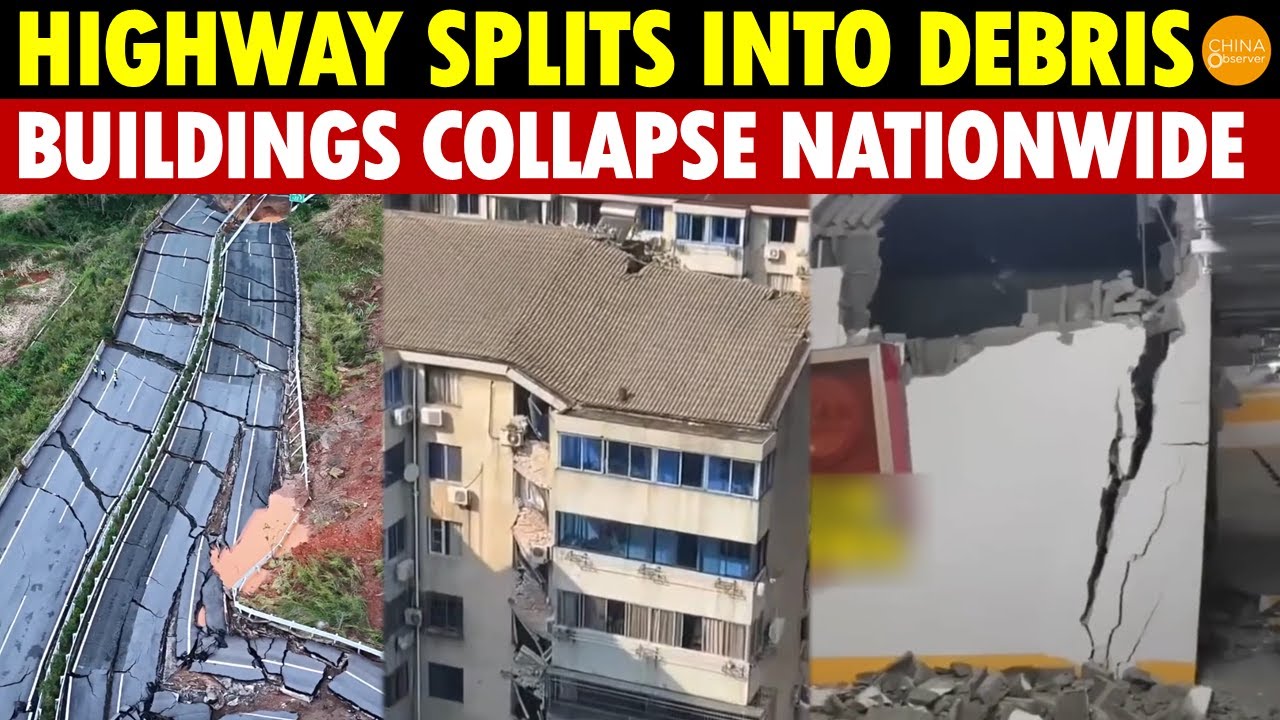 China's Tofu-Dreg Projects Explode! Highway Splits into Debris, Buildings Collapse Nationwide