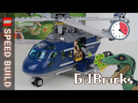 LEGO Jurassic World Blue's Helicopter Pursuit Speed Build! (75928)