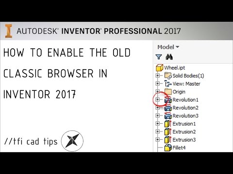 How to go back to the old classic browser // Autodesk Inventor 2017