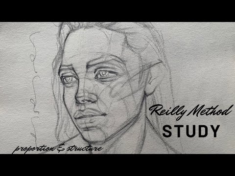 Head study using a combination of the loomis and reilly method