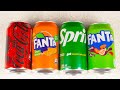 Satisfying Video ASMR Unboxing COCA COLA ZERO FANTA ORANGE SPRITE FANTA EXOTIC Opening Soda Cans