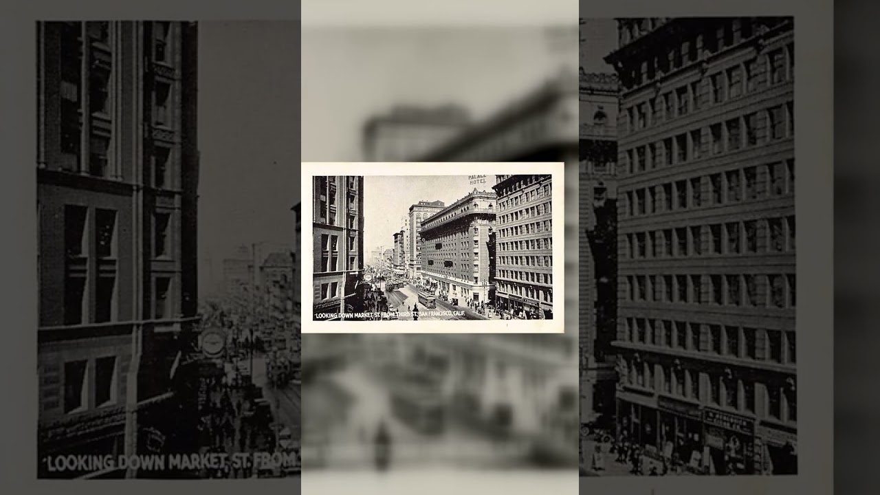 Market Street View, San Francisco, Early 20th Century Photo Print Card Video