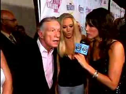 Hugh Hefner with his girls at the 2007 Really Awards