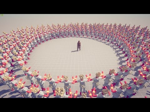 50x SUPER PEASANT vs 10x EVERY MODDED UNITS SLOWED Totally Accurate Battle Simulator TABS