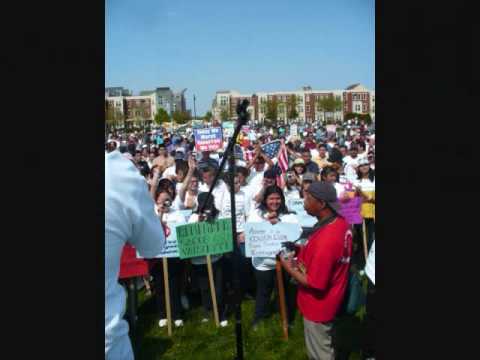 May 1st. 2010 immigration reform march UFCW United Latinos and Shaw's workers from Methuen,MA