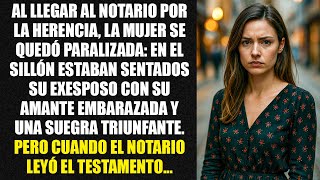 Al llegar al notario por la herencia, la mujer se quedó paralizada: en el sillón estaban sentados...