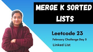 YouTube video 'Merge K sorted Lists | Leetcode 23 | Linked List'