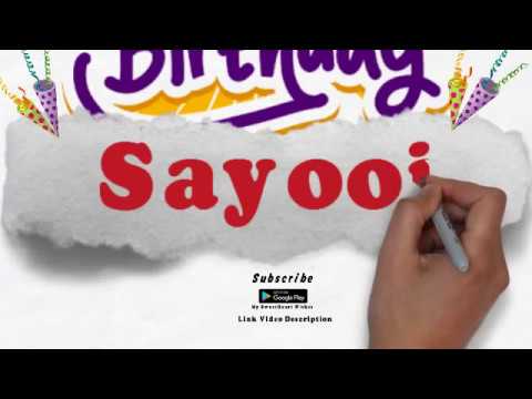 Happy Birthday Sayooj