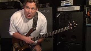 Video thumbnail for Warwick Fortress Masterman - Acme Low B 2x12 cabs - Andy Irvine by Andy Irvine