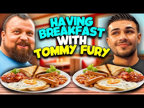 Eddie Hall Tommy Fury Eat Breakfast