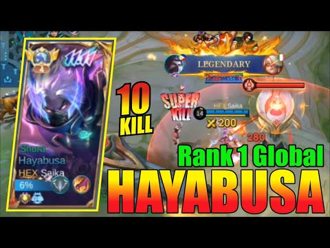 Deadly Ninja Hayabusa Master of Shadow - Saika Top 1 Global Hayabusa - Mobile Legends