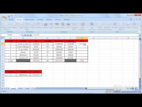 comment appliquer excel