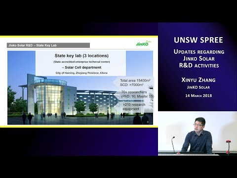 UNSW SPREE 201803-14 Xinyu Zhang - Updates regarding Jinko Solar R&D activities