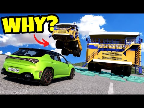 DOWNHILL AVALANCHE SURVIVAL with Massive Cars in BeamNG Drive Mods Multiplayer!