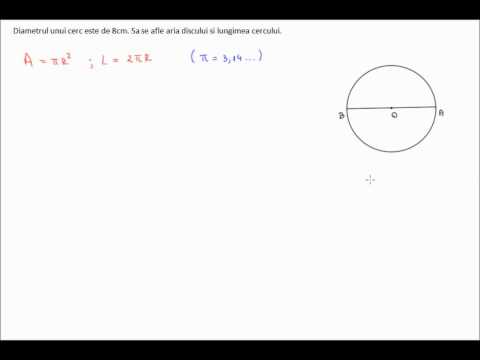 Lungimea cercului, aria discului, probleme rezolvate (7i52)