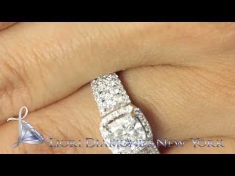ER-1061 - 2.51 Carat D-SI2 Cushion Cut Natural Diamond Engagement Ring 14K Vintage Style