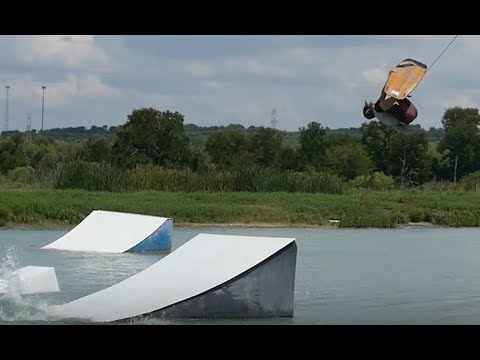 Toeside Backroll - JB ONeill - Kicker - CABLE WAKEBOARDING