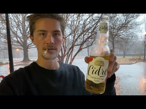 Day Drinking and Smoking Cigarettes in a Public Park at 3pm on a Rainy Day